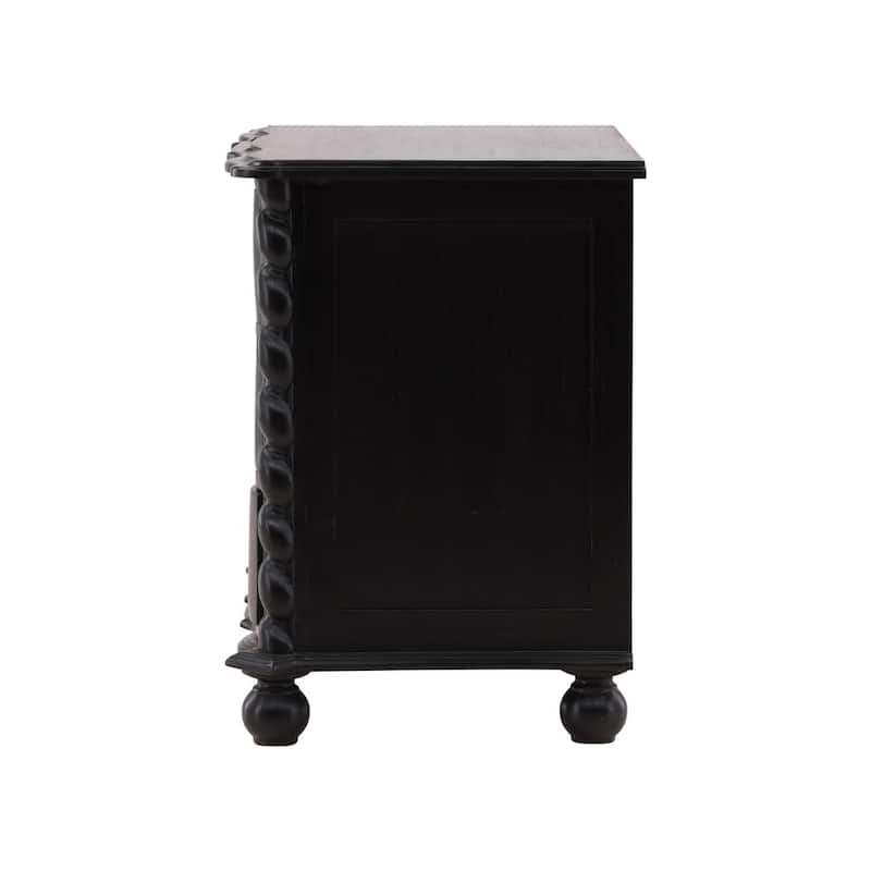 Furniture Classics Deeds Black Mahogany Brass Detail Storage Chest