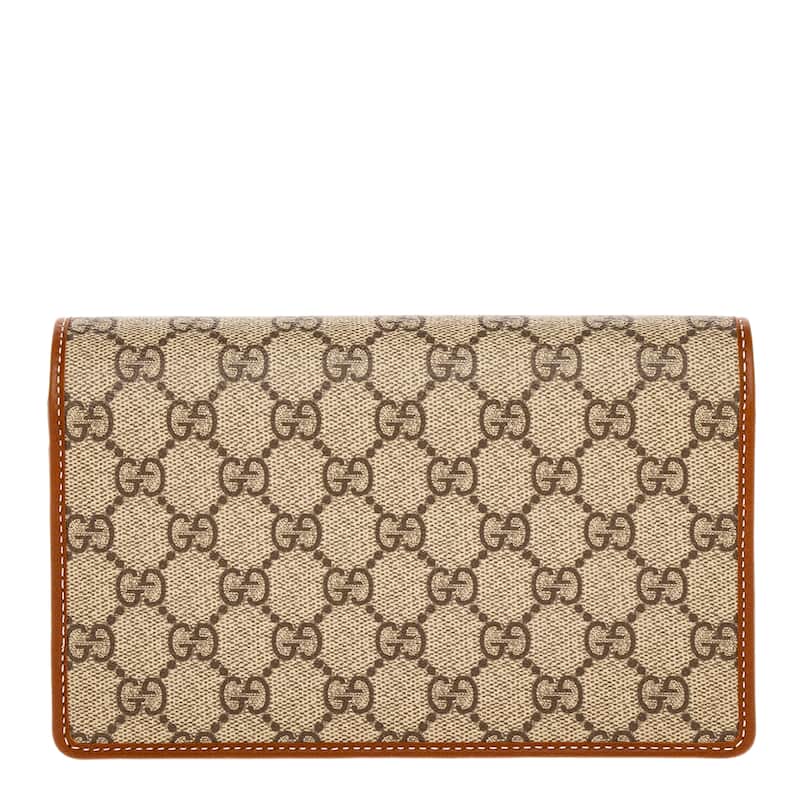 Gucci Men's GG Emblem Wallet with Leather Strap