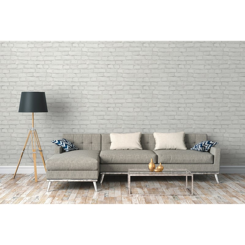 Galerie Wallcoverings Bricks and More Collection Coastal Brick Effect Matte Finish Vinyl on Non-woven Wallpaper Roll