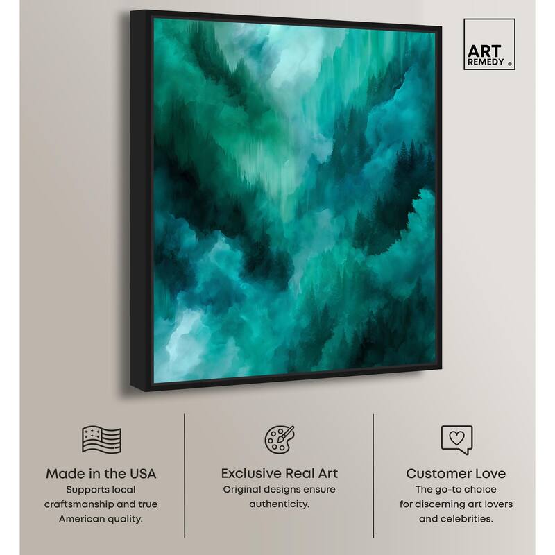 Textured Teal II Canvas by Art Remedy