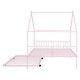 preview thumbnail 9 of 28, Full Size Metal House Bed with Twin Size Trundle
