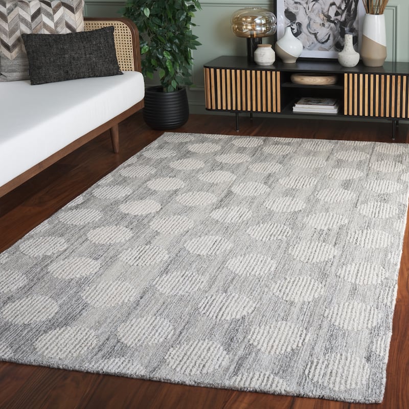 SAFAVIEH Handmade Metro Pierina Wool Rug - 4' x 6' - Grey/Ivory