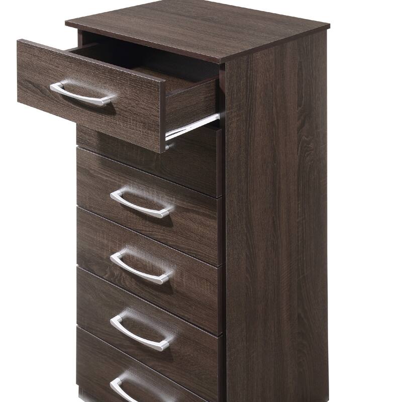 6-Drawer Wooden Bedroom Chest - 48" - Dark Brown