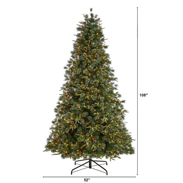 9' Snowed Tipped Clermont Mixed Pine Christmas Tree - 108