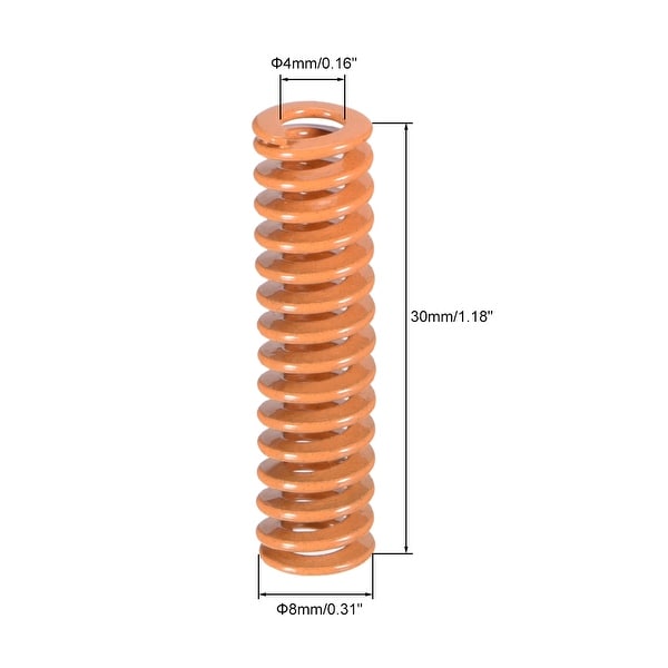 uxcell 16mm OD 25mm Long Spiral Stamping Extra Heavy load Compression Mould Die Spring Brown