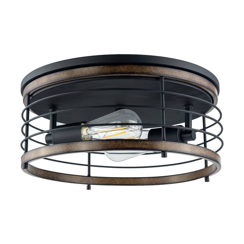 13" Round Iron Flush Mount Ceiling Light - φ13"x5.85"
