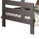 preview thumbnail 4 of 3, Damie Twin/Full Bunk Bed with Ladder, Brazilian Pine, Gray Solid Wood
