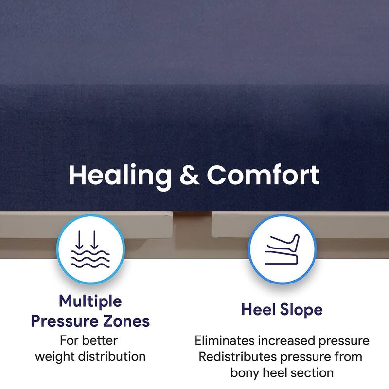 6-Inch Medium Firm Water-Resistance Foam Vinyl Mattress, Easy to Clean, Comfortable & Noise Free, 75" x 30", Blue