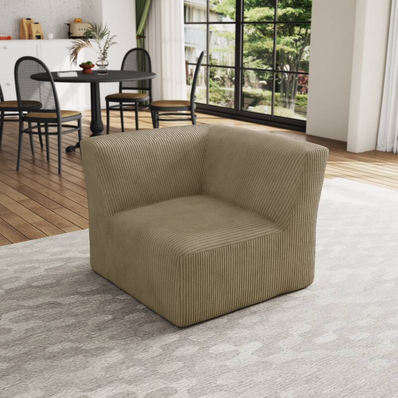 Corduroy Armchair Corner Chair For Living Room