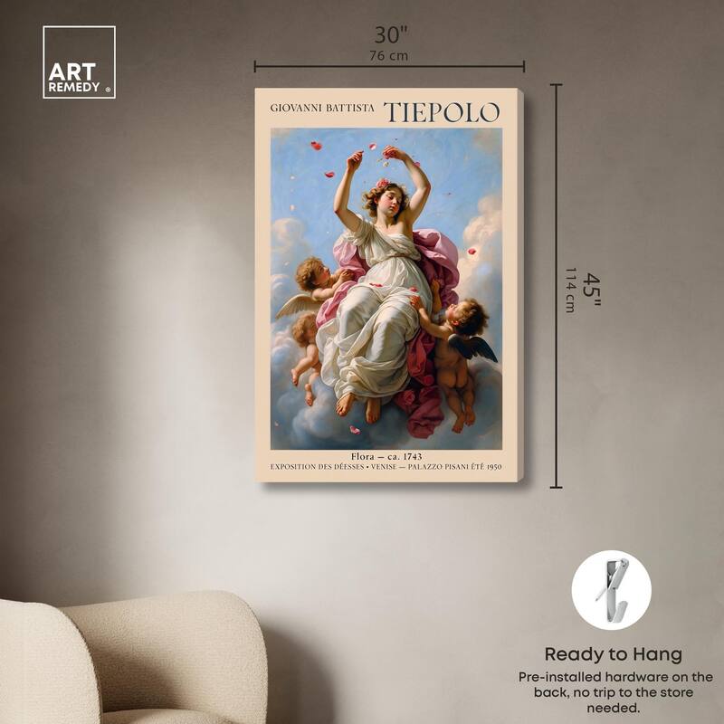 Flora in the Venetian Sky Canvas by Art Remedy, Gallery Wrapped
