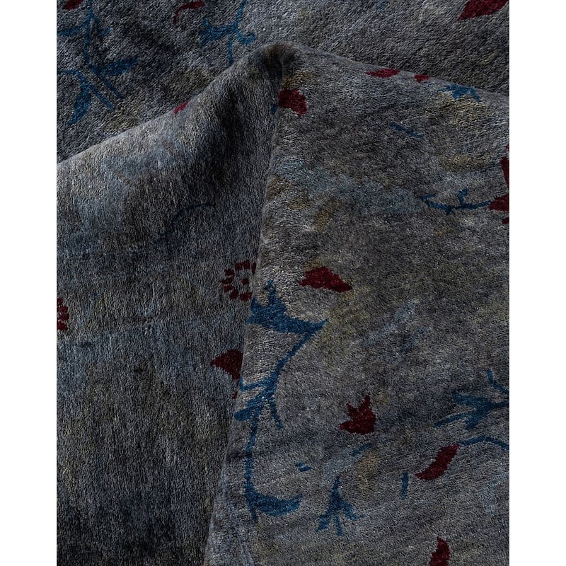 Contemporary Overdyed Wool Hand Knotted Area Rug - 8' 2" x 10' 1"