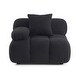 preview thumbnail 3 of 7, Calliope Vegan Shearling Modular Corner Chair - 39.4"W x 39.4"D x 26.4"H