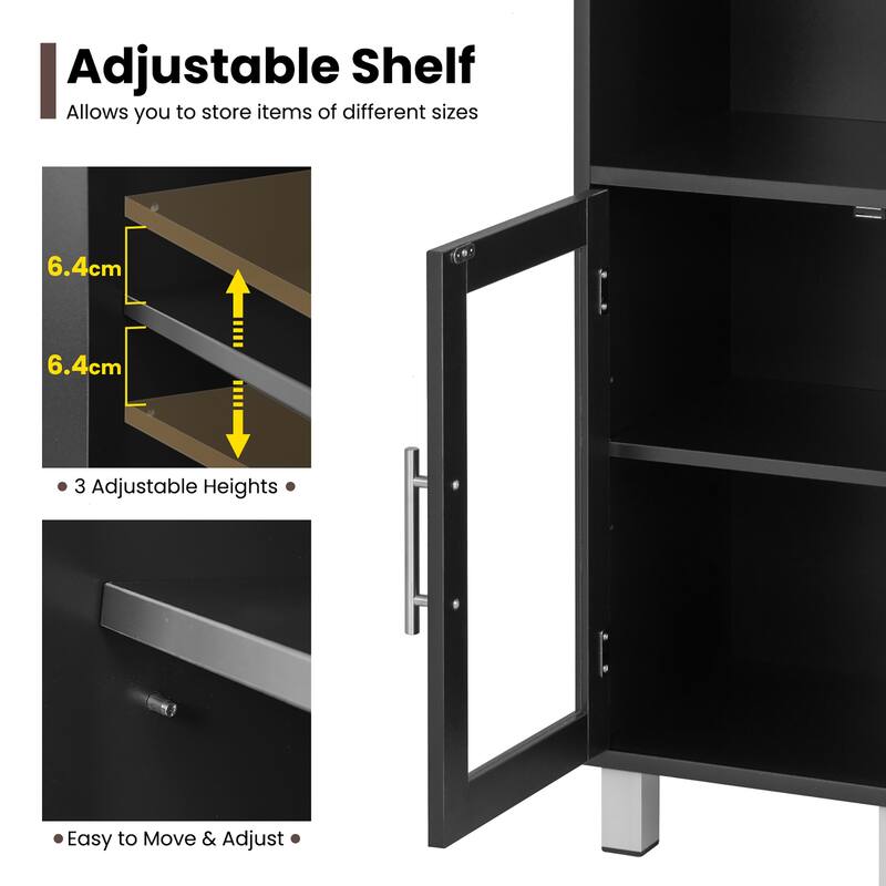 Costway 71'' Tall Tower Bathroom Storage Cabinet Organizer Display - See Details