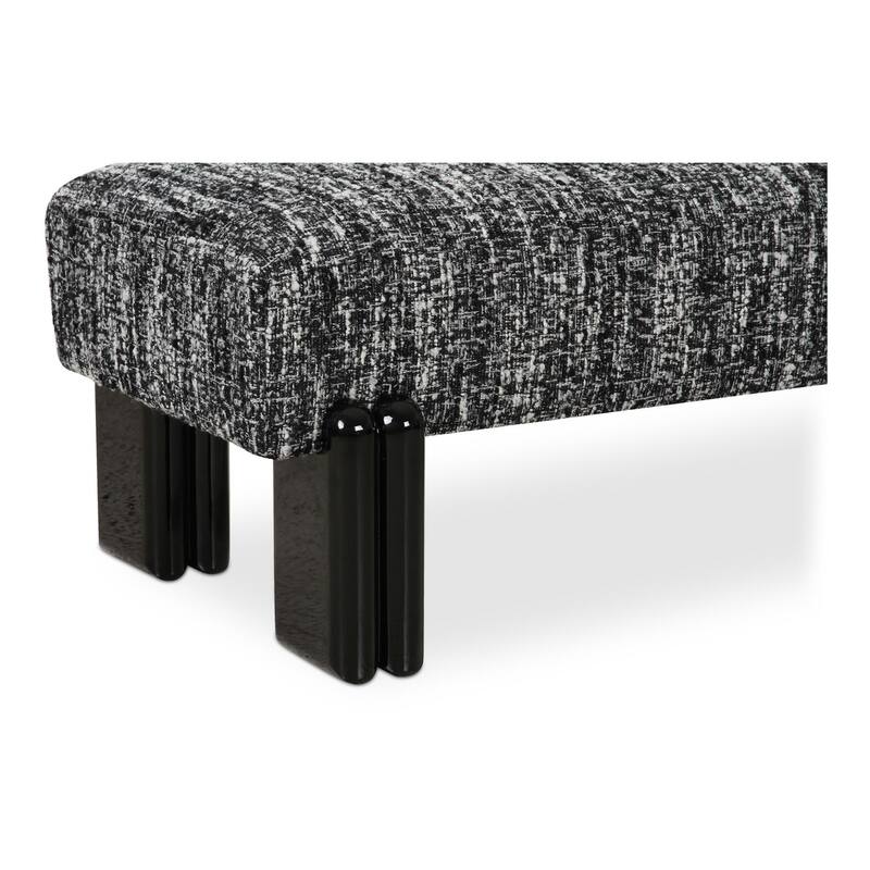 NADAAL STUDIOS Jessamine, Bench With Textured Boucle Upholstery - 55.9"W x20.5"D x16.5"H