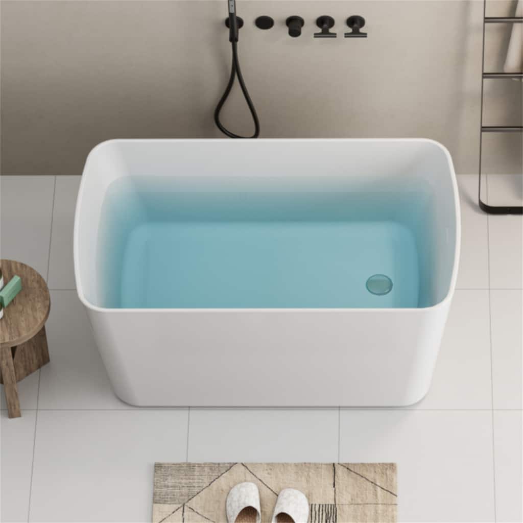 49" Glossy White Square Acrylic Soaking Tub
