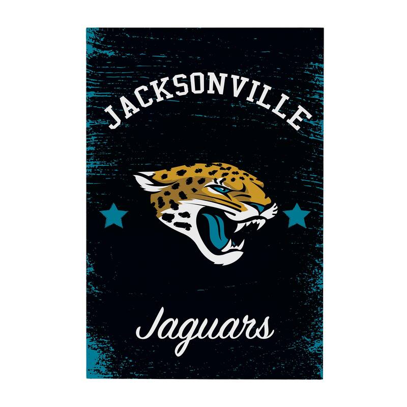 Jacksonville Jaguars Wooden Door Decor Wall Sign - Multi-Color - 16 x 24