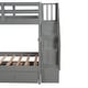 preview thumbnail 14 of 46, Twin over Twin Bunk Bed with Trundle & Storage Stairs - Fun & Functional