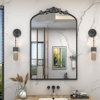 Arched Vintage Mirror Baroque Style Wall Bathroom Mirror