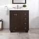 preview thumbnail 8 of 42, Eviva Acclaim 28 in. Bath Vanity with White Carrara Quartz Top Teak