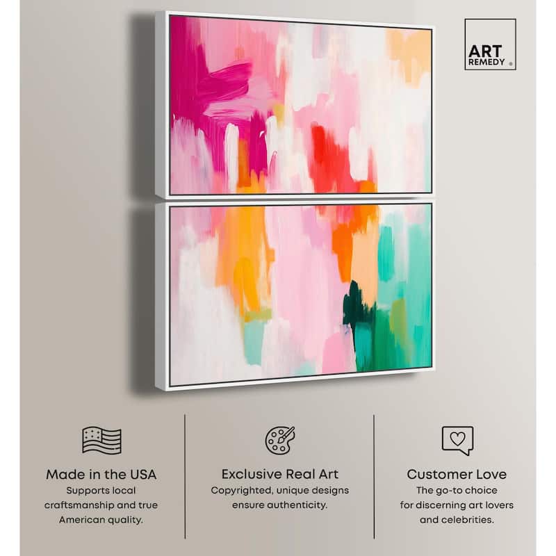 Playful Palette I Canvas Set of 2 by Art Remedy