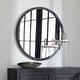 preview thumbnail 3 of 6, Uttermost Dandridge 34" Round Hand Forged Iron Frame Industrial Style