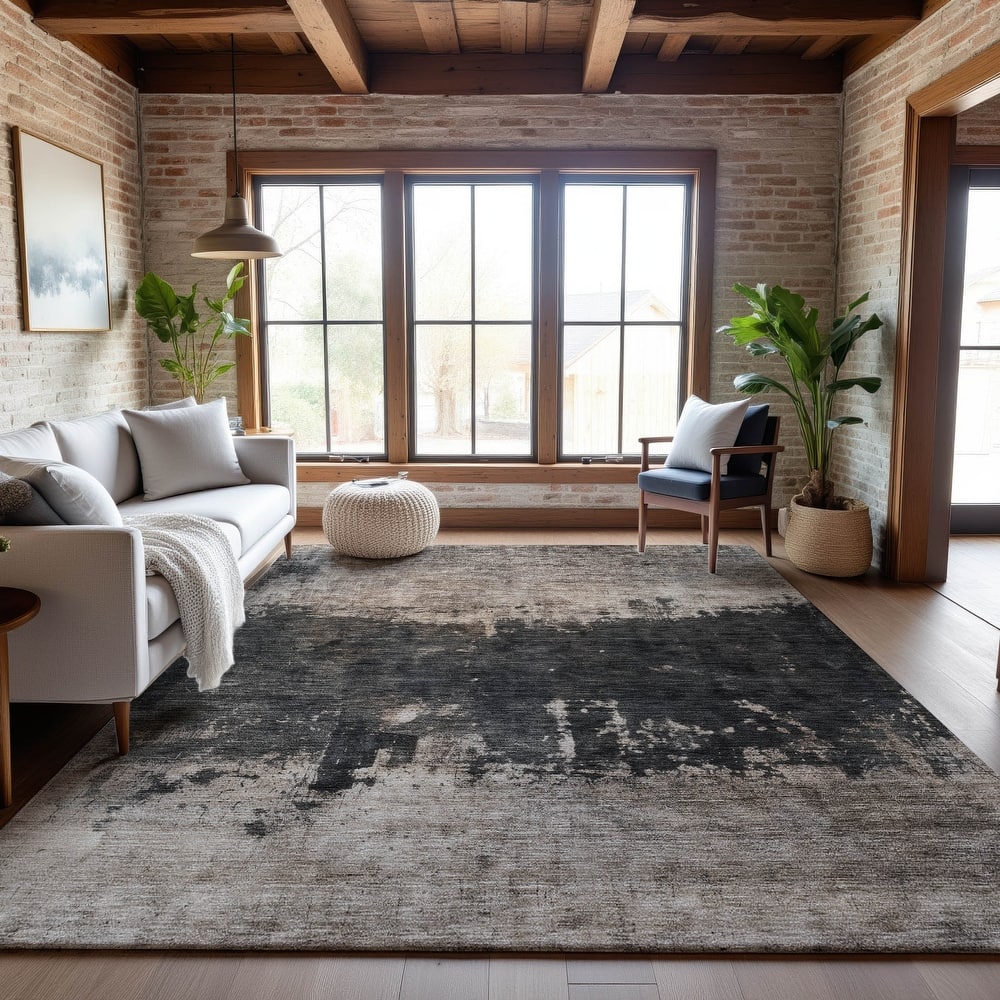 Premium Washable Super Soft Modern Steely Mayfield Rug