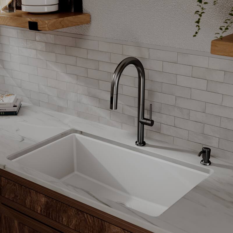 Karran Brynford Single Handle Pull-Down Sprayer Kitchen Faucet