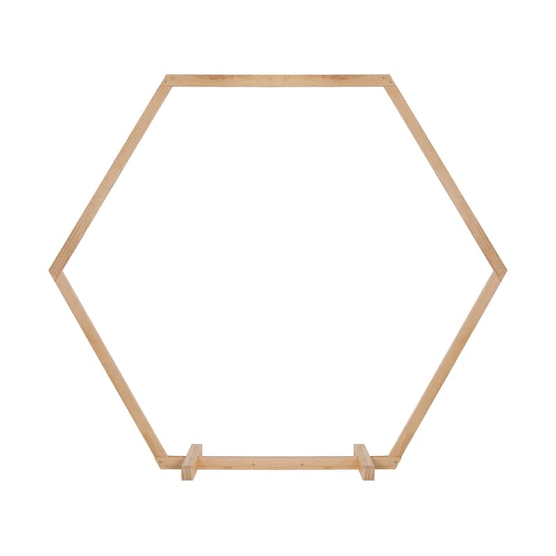 Creative Hexagon Pine Wood Heavy Duty Wedding Backdrop Stand