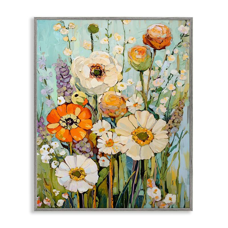 Stupell Woodland Inspiration Florals Framed Giclee Art Design By Franklyn Gregory - 24 x 30 - Grey