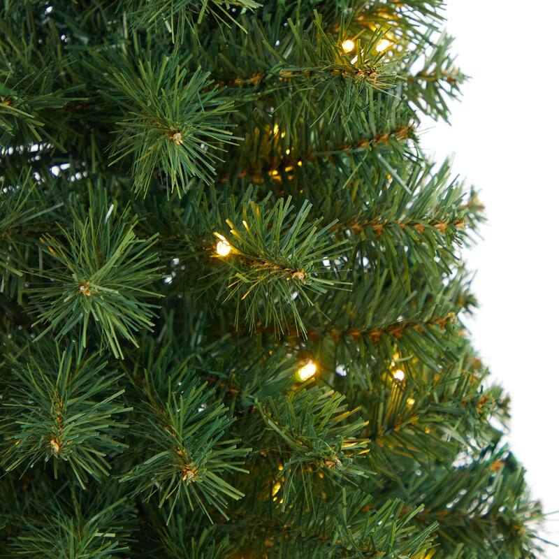 3’ Pre-Lit Mini Artificial Christmas Tree, Clear LED Lights - 3 Foot