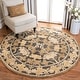 preview thumbnail 8 of 58, SAFAVIEH Handmade Anatolia Berta Traditional Oriental Wool Rug 8' Round - Navy/Sage - Round