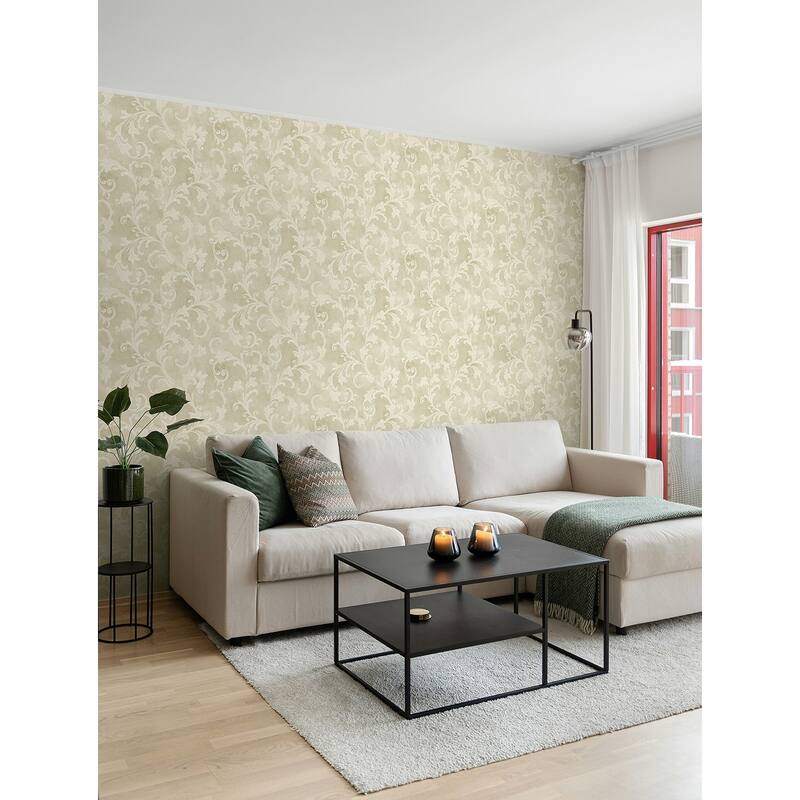 Seabrook Designs Capriana Scrolls Unpasted Wallpaper