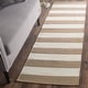 preview thumbnail 26 of 148, SAFAVIEH Handmade Montauk Caspian Stripe Cotton Flatweave Rug 2'3" x 7' Runner - Sand/Ivory
