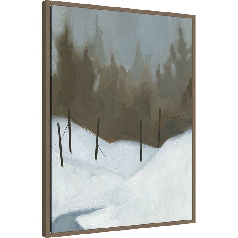 Deep Snow III by Jacob Green (23 x 30 in.), Framed Canvas Wall Art Print - Sylvie Dark Gold