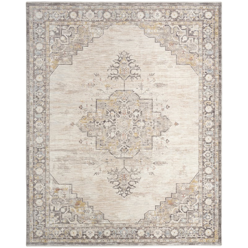 Nourison Antique Fusion Indoor only Grey Persian Area Rug
