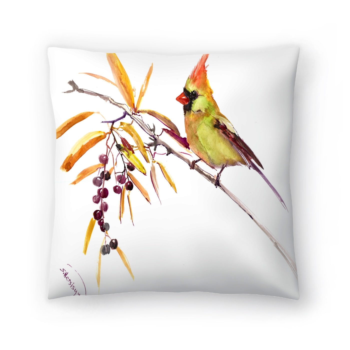 Yellow Bird Decorative Throw Pillow