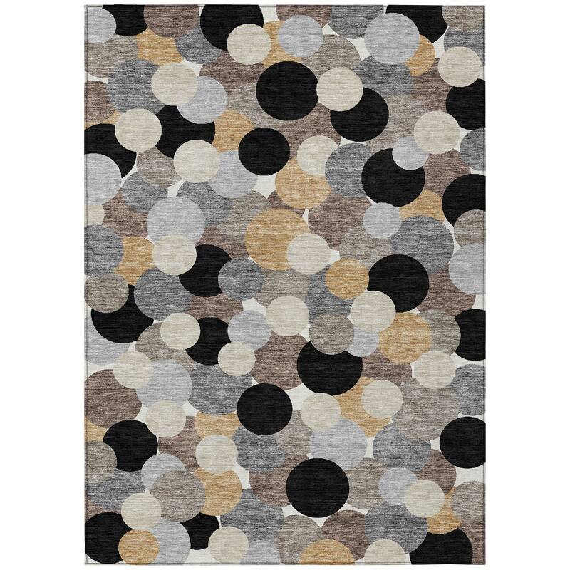 Machine Washable Indoor/ Outdoor Mucho Bubbles Chantille Rug
