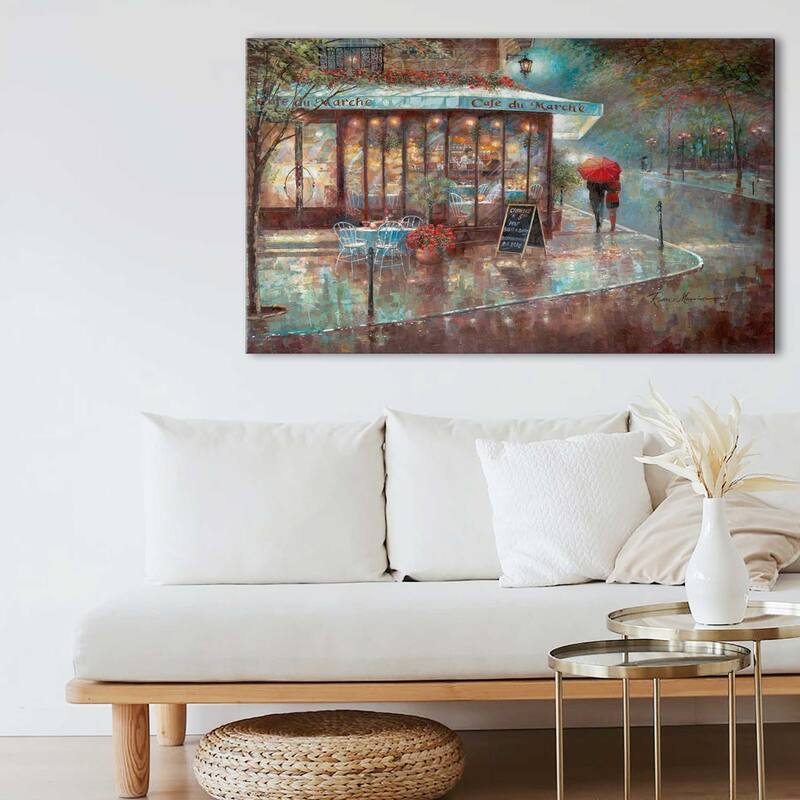 "Cafe Du Marche" by Ruane Manning Print on Canvas