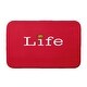 preview thumbnail 10 of 9, Life + Ball Bath Mat 17 x 24 - Red