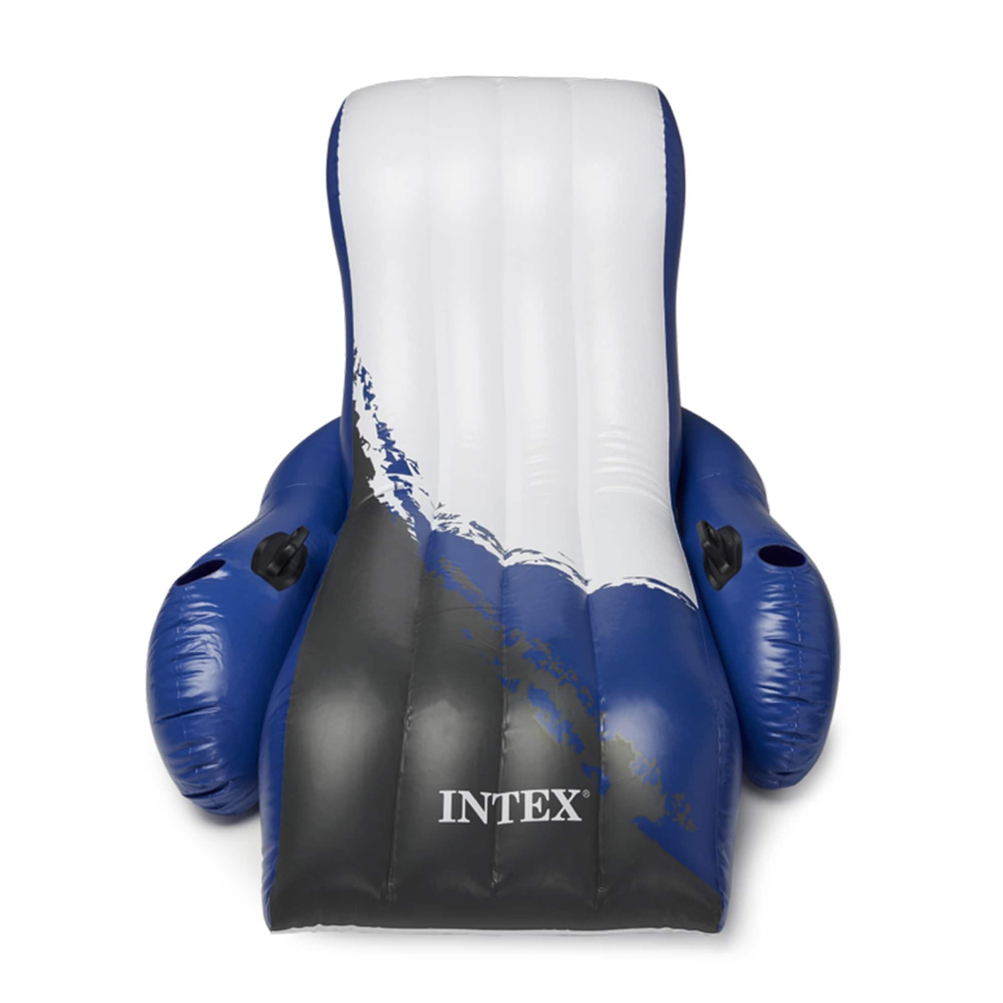 Intex inflatable floating lounge pool recliner lounger chair with cup holders deals