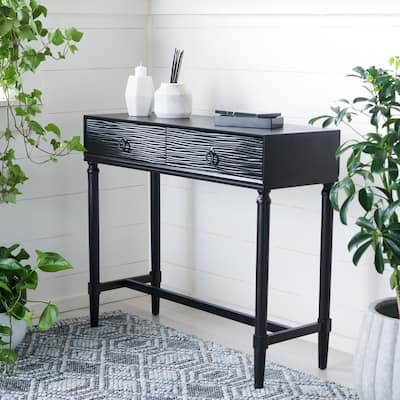 SAFAVIEH Barbra 2-Drawer Console Table - 35.5" W x 13" L x 29.5" H - 36Wx13Dx30H