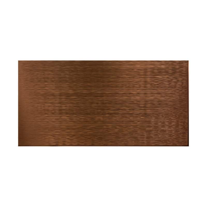 FASÄDE Ripple Horizontal 4-foot x 8-foot PVC Wall Panel in Oil Rubbed Bronze - 4 x 8