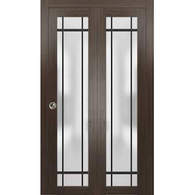 Bi-fold Doors 36 x 80 Planum 2112 Chocolate Ash Sturdy Tracks