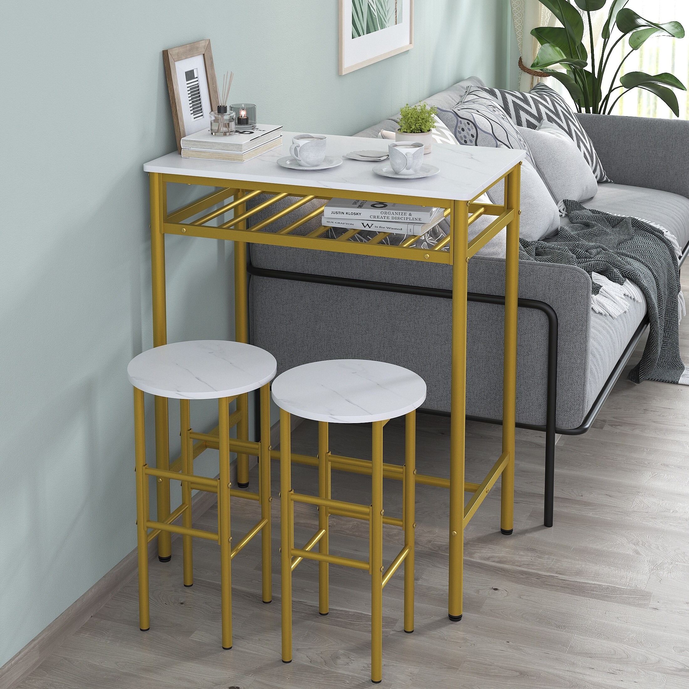 Justine counter store height dining table