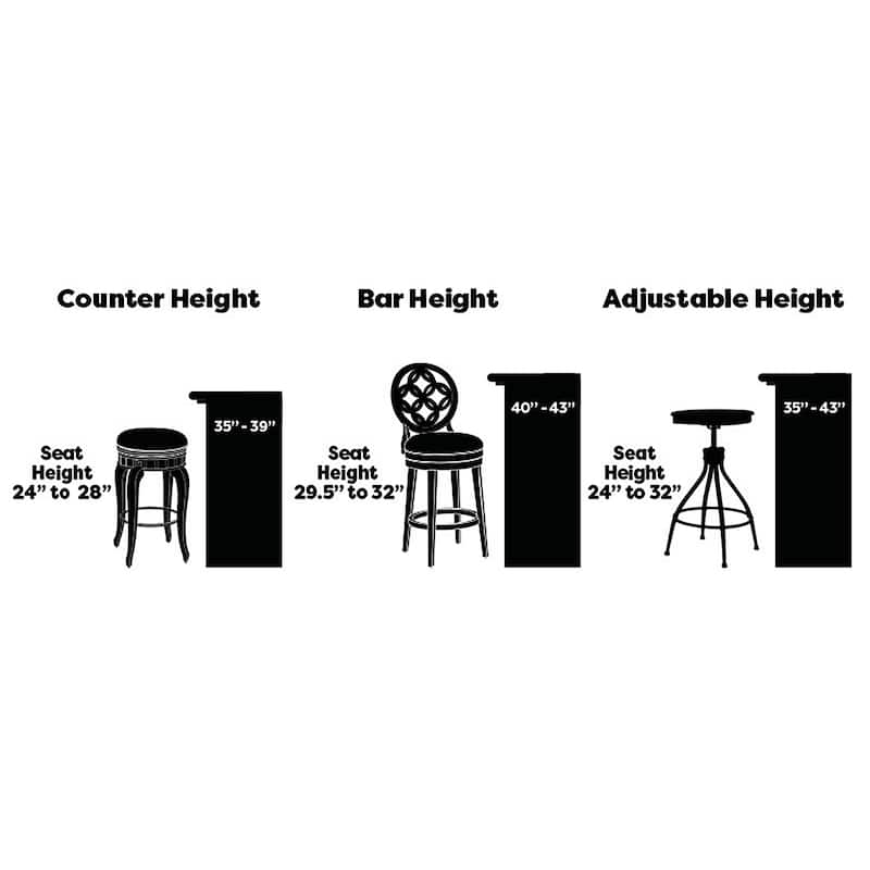 Hillsdale Furniture Vetrina Wood Backless Counter Height Stool - 21.5"W x 15.5"L x 27"H