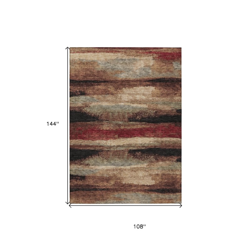HomeRoots Abstract Transitional Rectangle Outdoor Rug