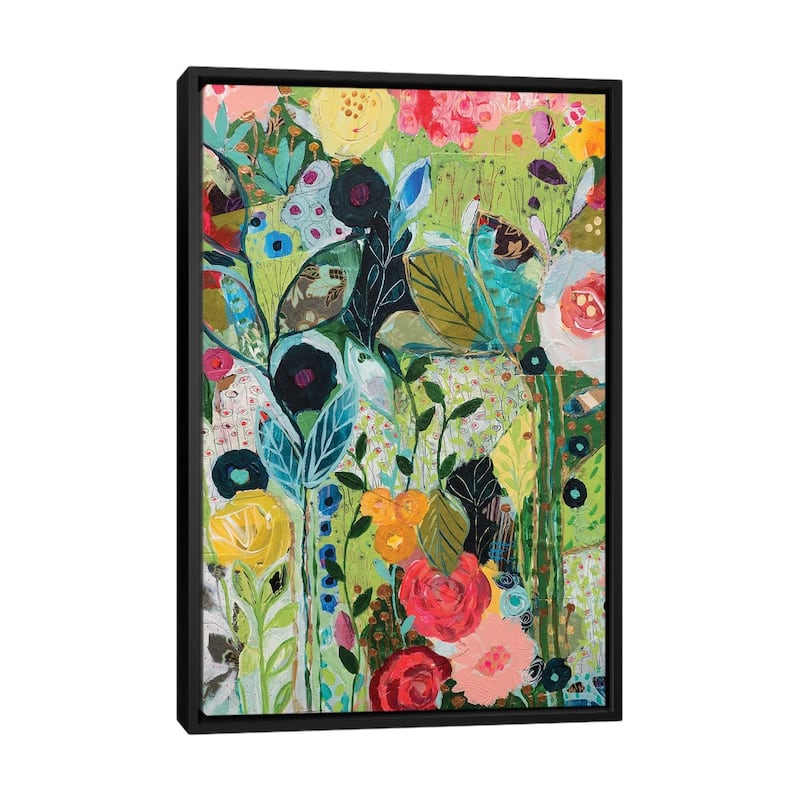 iCanvas "Botanical Bliss" by Carrie Schmitt Framed Canvas Print - Black - 48x32