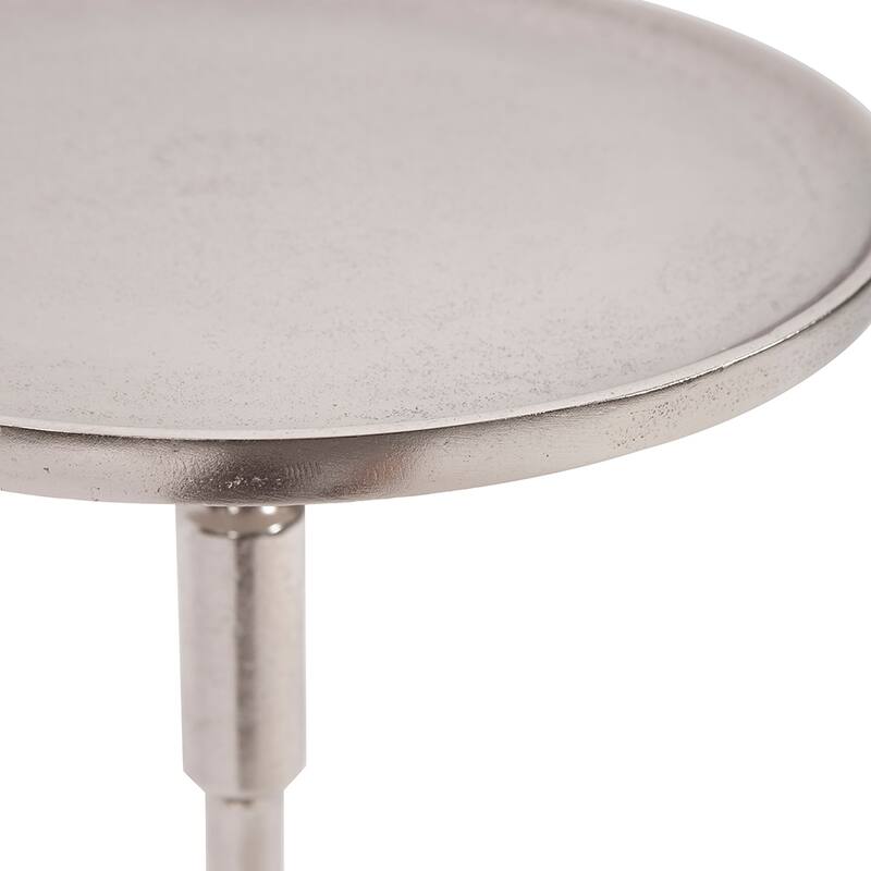 Allan Andrews Silver Orchid Terry Candlestick Pedestal Accent Table