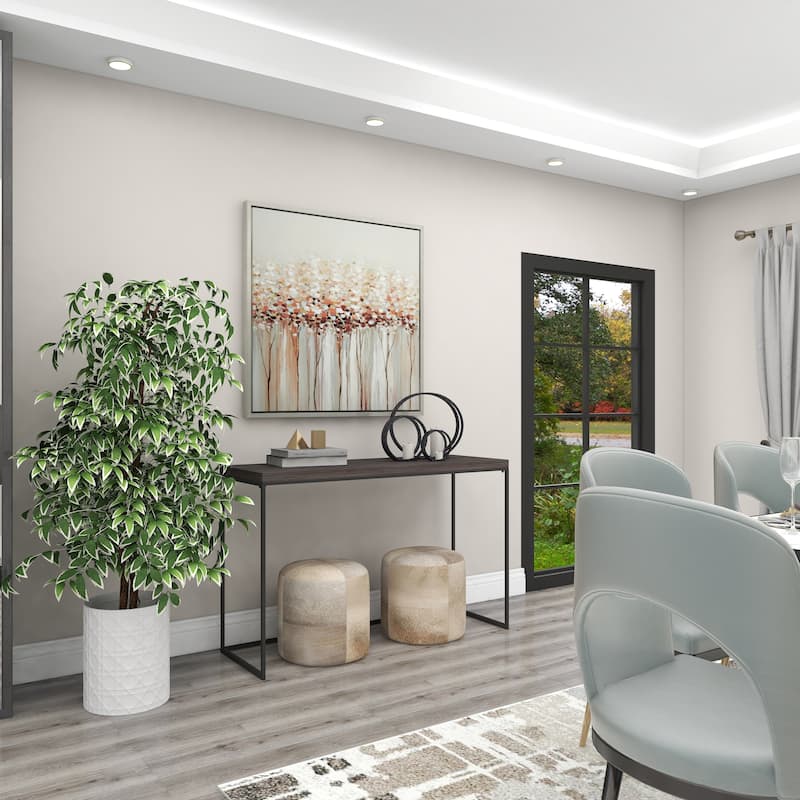 Silver Ceramic Pillar 3 Plate Candle Holder (Set of 3) - 14 x 5 x 13Round