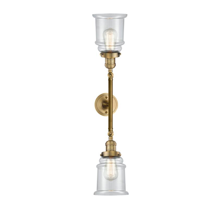 Innovations Lighting Canton 2 Light 25" Wide Bathroom Vanity Light - Brushed Brass / Clear